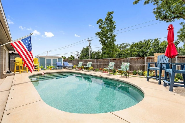 4813 Hambletonian Ln, Mustang, OK 73064 - view of pool featuring a patio area and a fenced backyard