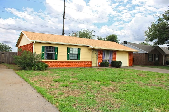 900 Hairston St, Altus, OK 73521 - single story home with brick siding, driveway, and a garage