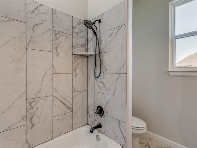 5812 Cimarron Mnr, Guthrie, OK 73044 - bathroom with bathtub / shower combination and marble finish floors