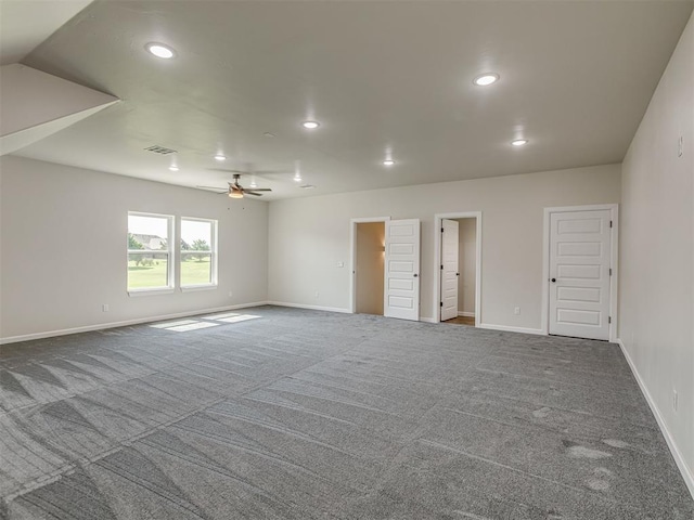 5812 Cimarron Mnr, Guthrie, OK 73044 - unfurnished room featuring carpet flooring, recessed lighting, and ceiling fan