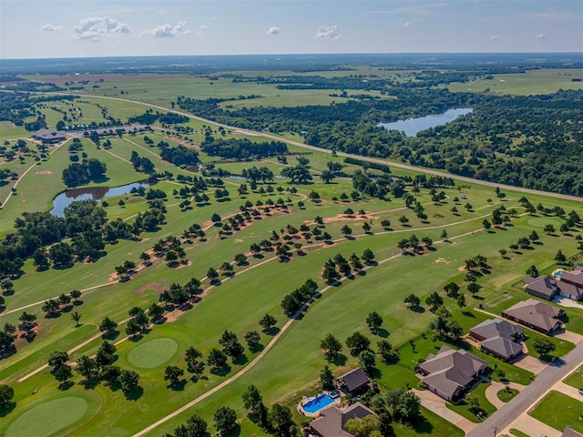 5812 Cimarron Mnr, Guthrie, OK 73044 - drone / aerial view of a large body of water and a local golf course