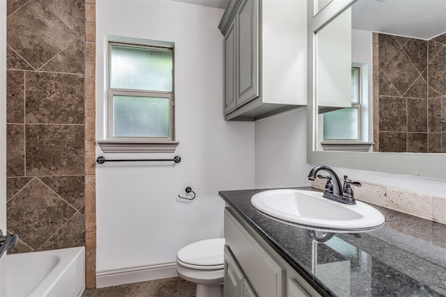 328 SW 175th Ter, Oklahoma City, OK 73170 - bathroom with toilet, vanity, and shower / tub combination
