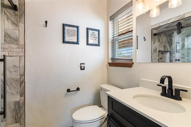 1113 Winnipeg Dr, Yukon, OK 73099 - full bath featuring a tile shower, toilet, and vanity