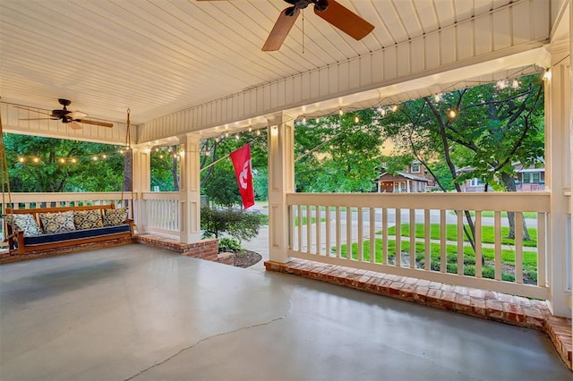 430 W Symmes St, Norman, OK 73069 - porch featuring a ceiling fan
