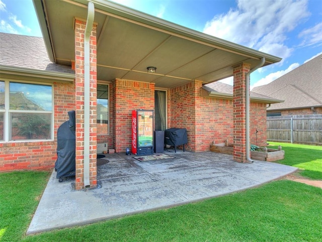 15508 Homecoming Dr, Edmond, OK 73013 - view of patio featuring a grill