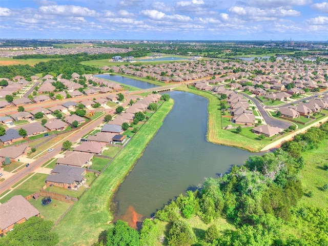 15508 Homecoming Dr, Edmond, OK 73013 - aerial view of property and surrounding area with a nearby body of water and nearby suburban area
