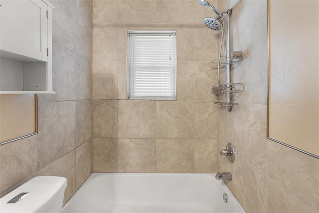 1221 NW 101st St, Oklahoma City, OK 73114 - bathroom with washtub / shower combination and toilet