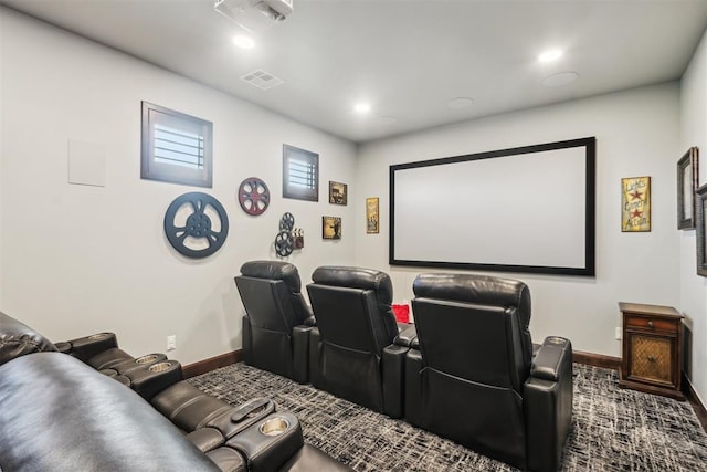5813 Tiger Stone Dr, Mustang, OK 73064 - cinema with baseboards and recessed lighting