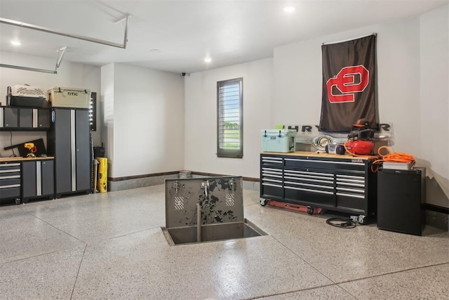 5813 Tiger Stone Dr, Mustang, OK 73064 - interior space featuring baseboards and recessed lighting
