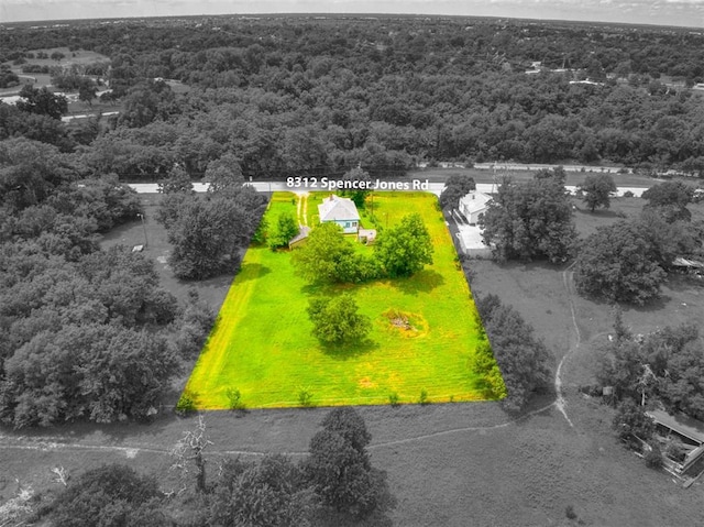8312 Spencer Jones Rd, Jones, OK 73049 - aerial view of property's location featuring a forest and property parcel outlined