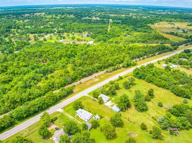 8312 Spencer Jones Rd, Jones, OK 73049 - aerial view of a heavily wooded area