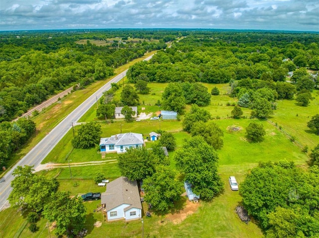 8312 Spencer Jones Rd, Jones, OK 73049 - bird's eye view of a heavily wooded area