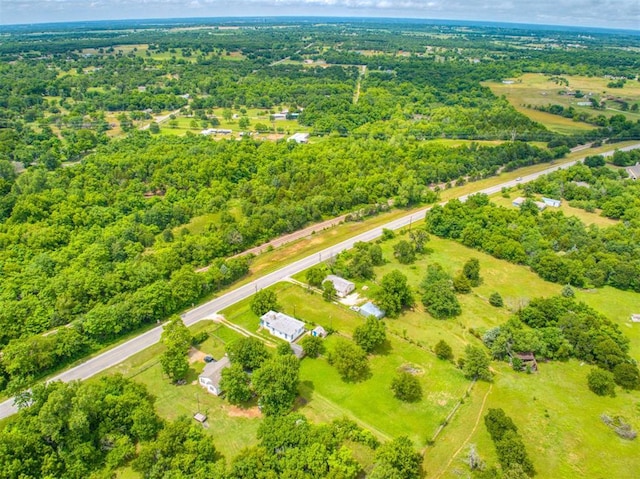 8312 Spencer Jones Rd, Jones, OK 73049 - aerial view of a heavily wooded area