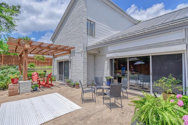 3605 Hampton Ct, Norman, OK 73072 - view of patio / terrace featuring a pergola