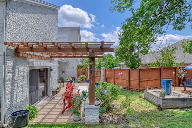 3605 Hampton Ct, Norman, OK 73072 - view of yard featuring a pergola and a patio area