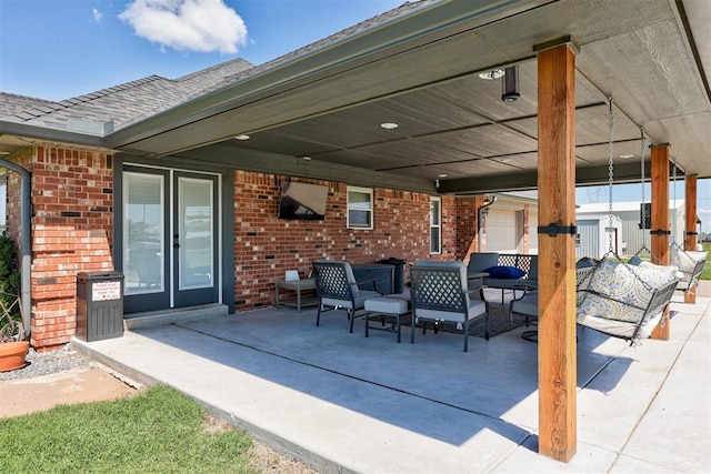 13131 SW 15th St, Yukon, OK 73099 - view of patio featuring an outdoor hangout area