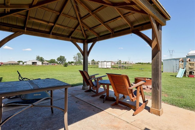 13131 SW 15th St, Yukon, OK 73099 - view of patio with a gazebo
