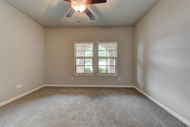 1440 Station St, Edmond, OK 73034 - unfurnished room with a ceiling fan, carpet floors, and baseboards