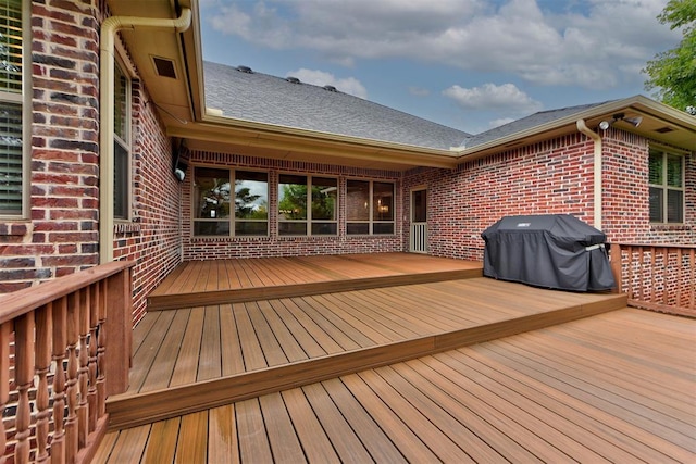 1440 Station St, Edmond, OK 73034 - wooden terrace with a grill