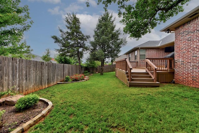 1440 Station St, Edmond, OK 73034 - view of yard featuring a deck