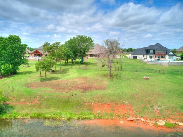 15228 Turtle Lake Pl, Oklahoma City, OK 73165 - view of yard with a water view