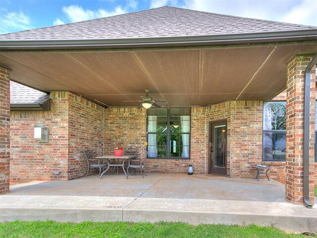 15228 Turtle Lake Pl, Oklahoma City, OK 73165 - view of patio with ceiling fan