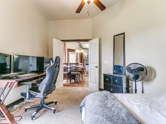 15228 Turtle Lake Pl, Oklahoma City, OK 73165 - carpeted bedroom with a desk