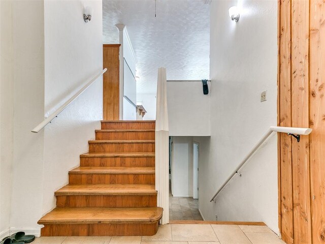 4355 S Midwest Blvd, Guthrie, OK 73044 - staircase with tile patterned floors