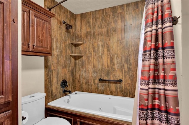 2801 John Deere Ave Unit 1, Edmond, OK 73034 - full bathroom with a combined bath / shower with jetted tub and toilet