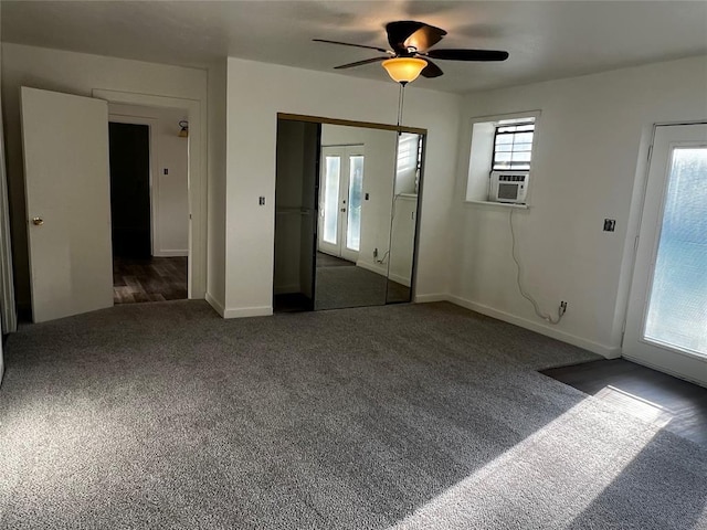 1808 Doris Ave, Tuttle, OK 73089 - unfurnished room featuring carpet floors, ceiling fan, and cooling unit