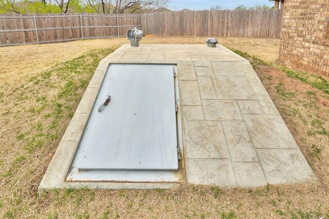 11240 NW 106th St, Yukon, OK 73099 - entry to storm shelter