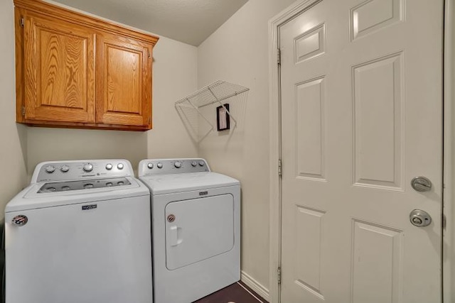 3224 Peacock Ln, Altus, OK 73521 - washroom with independent washer and dryer and cabinet space