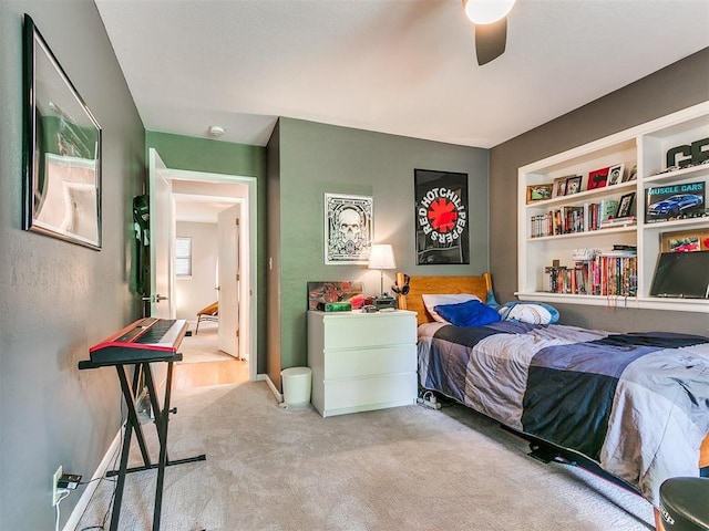 203 N Sherry Ave, Norman, OK 73069 - carpeted bedroom featuring a ceiling fan and baseboards