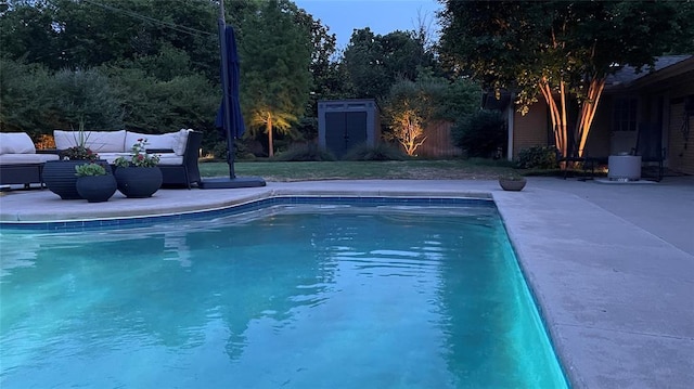203 N Sherry Ave, Norman, OK 73069 - view of pool with a patio and an outdoor living space