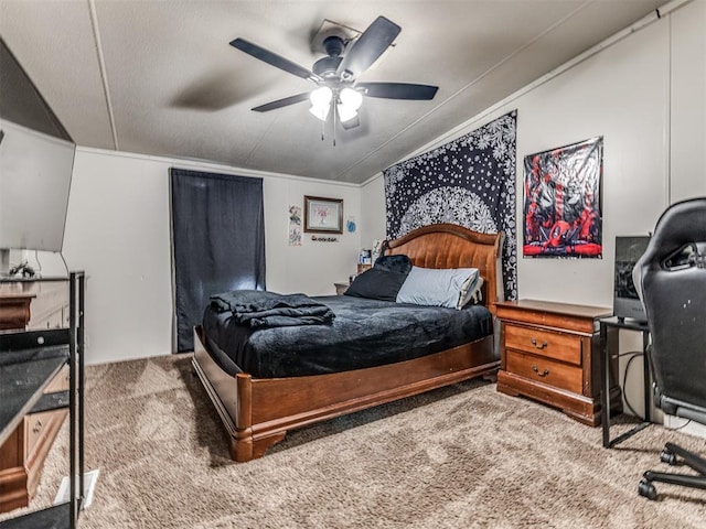 14417 Longhorn Dr, Jones, OK 73049 - carpeted bedroom featuring crown molding and ceiling fan
