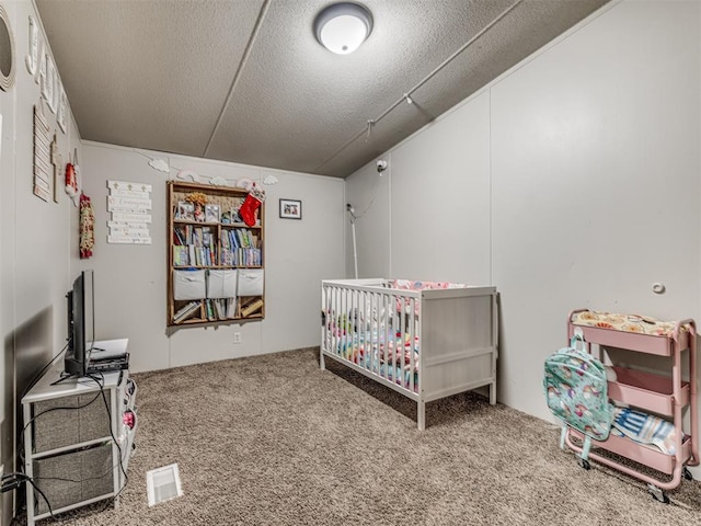 14417 Longhorn Dr, Jones, OK 73049 - carpeted bedroom with a textured ceiling