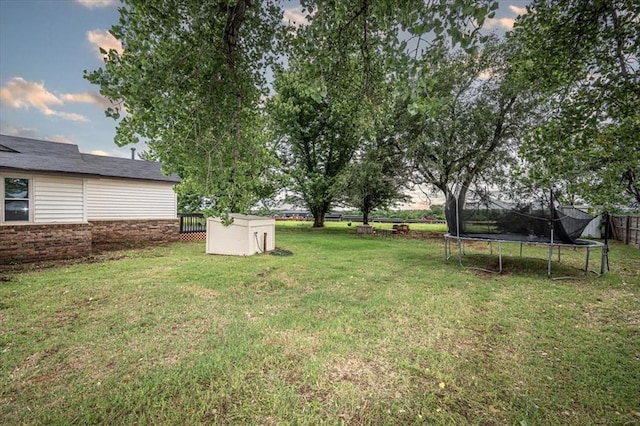2401 Davis Rd, Guthrie, OK 73044 - view of yard with a trampoline