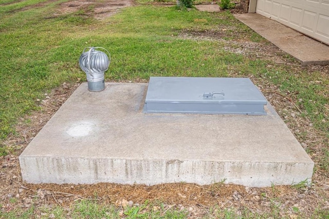 2401 Davis Rd, Guthrie, OK 73044 - entry to storm shelter featuring a yard