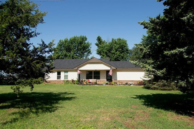 2401 Davis Rd, Guthrie, OK 73044 - ranch-style house featuring a front lawn