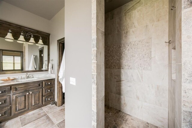 15101 Colonia Bella Dr, Edmond, OK 73013 - bathroom with walk in shower and vanity
