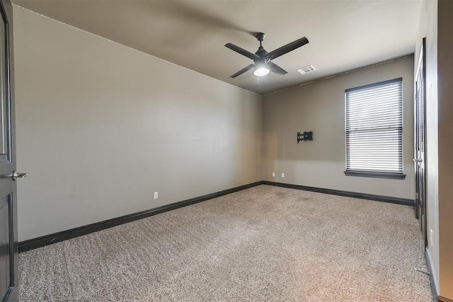 15101 Colonia Bella Dr, Edmond, OK 73013 - empty room featuring ceiling fan, carpet floors, and baseboards