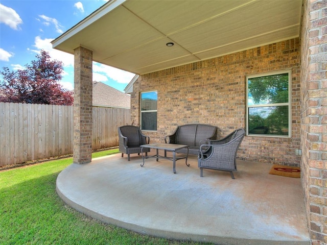 3424 Lakeside Dr, Moore, OK 73160 - view of patio / terrace with an outdoor living space