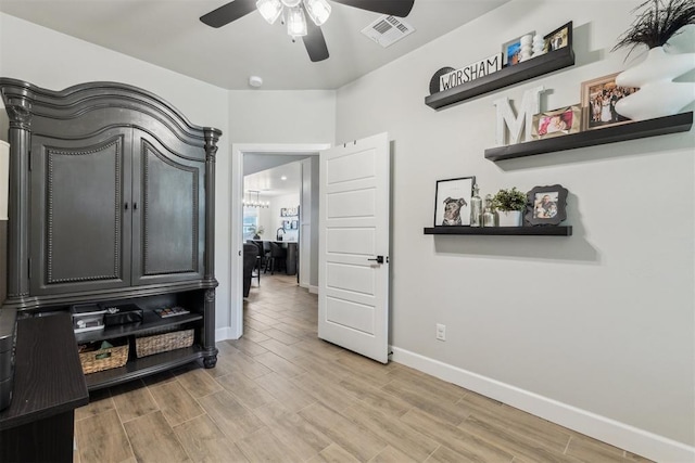 124 W 5th St, Arcadia, OK 73007 - corridor featuring light wood-style floors