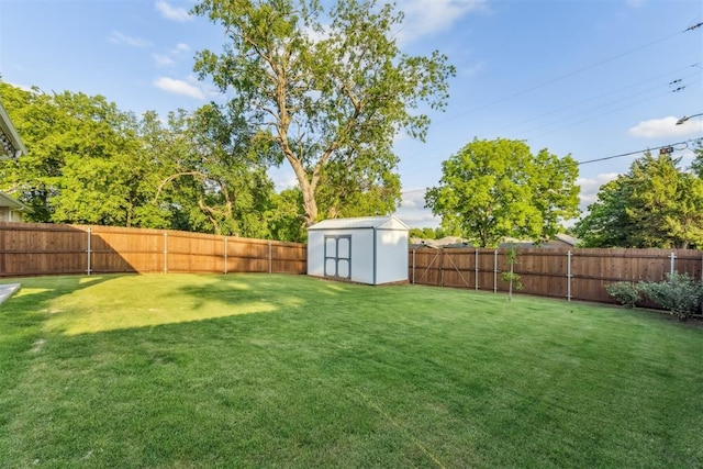 124 W 5th St, Arcadia, OK 73007 - fenced backyard featuring a shed