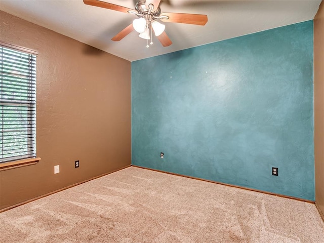 3501 Shell Ln, Yukon, OK 73099 - carpeted empty room with ceiling fan and baseboards