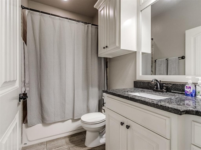 11728 SW 15th Ter, Yukon, OK 73099 - bathroom with vanity, toilet, and shower / bath combo