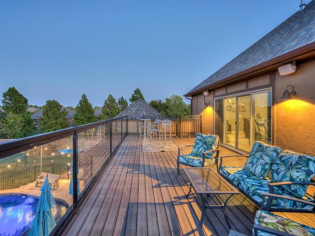 15321 Salem Creek Pl, Edmond, OK 73013 - view of wooden deck