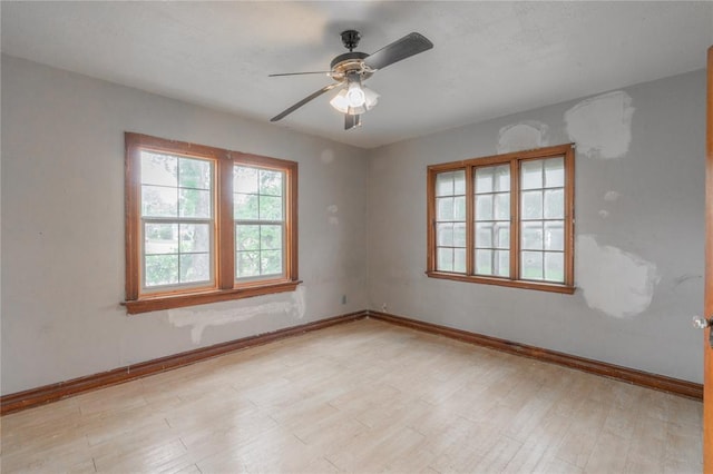 2325 E Madison St, Oklahoma City, OK 73111 - empty room with light wood-type flooring and ceiling fan