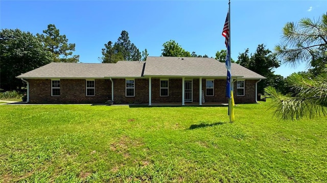 339770 E 1040th Cir, Meeker, OK 74855 - view of front of home with a front lawn and brick siding