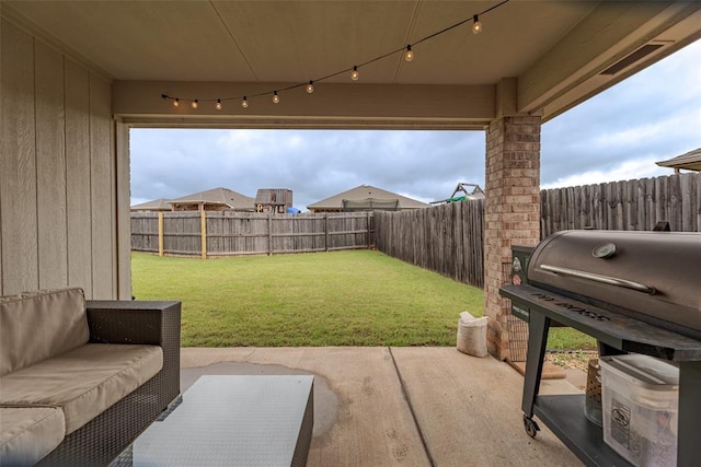19005 Valencia Park Dr, Edmond, OK 73012 - view of patio with area for grilling